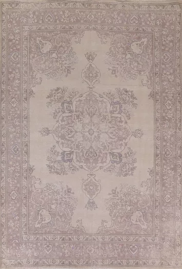 Distressed Wool Tabriz Persian Area Rug 8x11