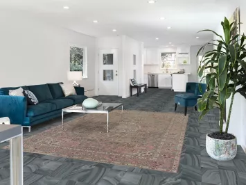 Vintage Distressed Tabriz Persian Area Rug 7x10