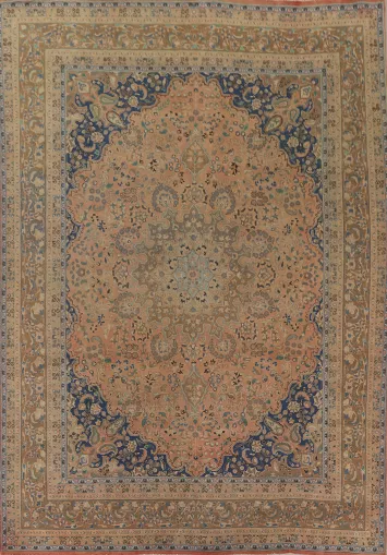 Handmade Wool Mashad Persian Area Rug 10x12