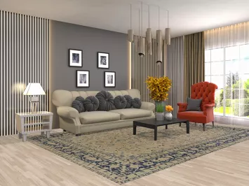 Vintage Floral Najafabad Persian Area Rug 8x12