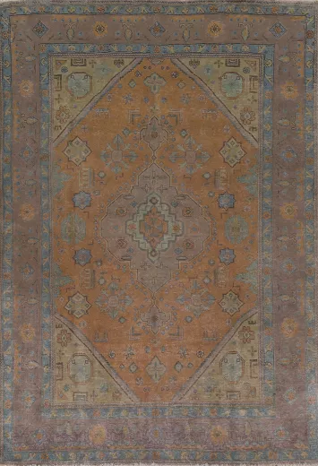 Vintage Wool Tabriz Persian Area Rug 7x10