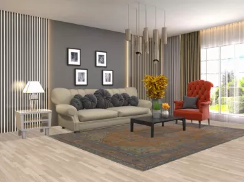 Vintage Wool Tabriz Persian Area Rug 7x10