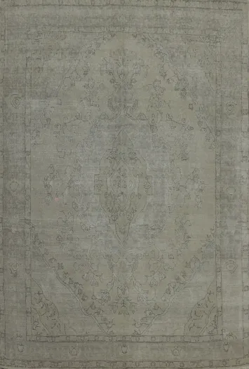 Muted Distressed Tabriz Persian Area Rug 8x10
