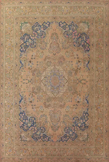 Handmade Wool Mashad Persian Area Rug 9x13