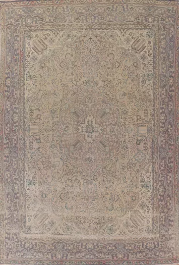 Distressed Wool Tabriz Persian Area Rug 10x13