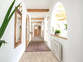 Geometric Mahal Persian Runner Rug 4x10