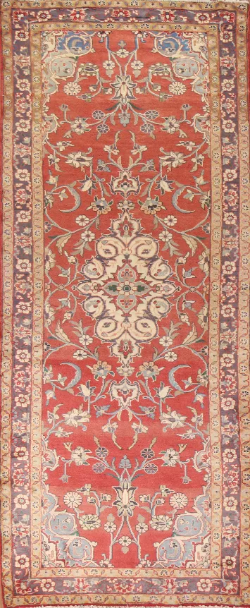 Floral Red Sarouk Persian Runner Rug 3x10