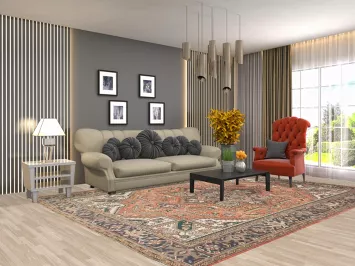 Vegetable Dye Heriz Persian Area Rug 8x11