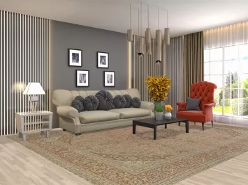 Traditional Mashad Persian Area Rug 9x12