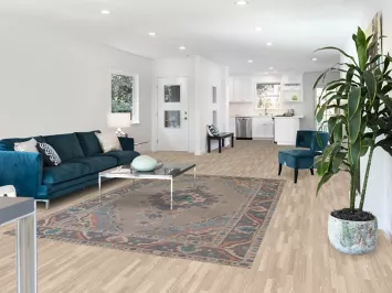 Gray Geometric Tabriz Persian Area Rug 6x10