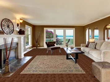 Handmade Wool Mashad Persian Area Rug 6x9