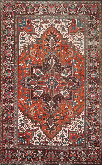 Vegetable Dye Heriz Persian Area Rug 7x11