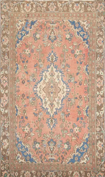 Vintage Wool Hamedan Persian Area Rug 6x9