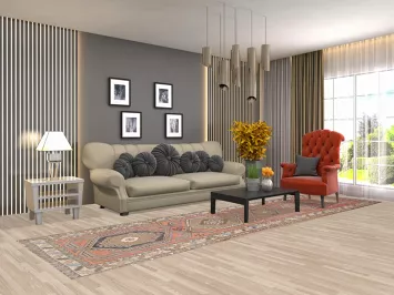 Geometric Hamedan Persian Runner Rug 3x13