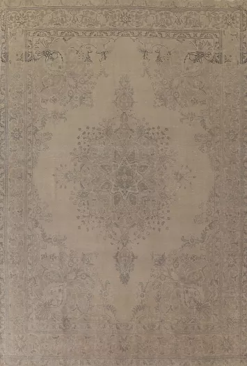 Distressed Wool Tabriz Persian Area Rug 10x13