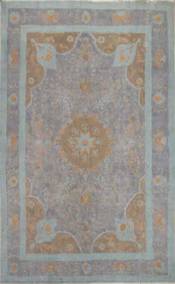 Distressed Over-Dyed Tabriz Persian Area Rug 6x9