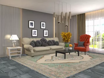 Distressed Wool Tabriz Persian Area Rug 8x11