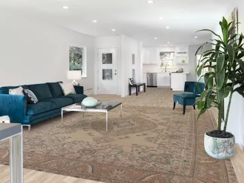 Distressed Wool Tabriz Persian Area Rug 10x13