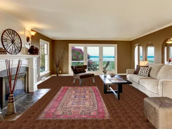 Geometric Wool Meshkin Persian Runner Rug 4x10