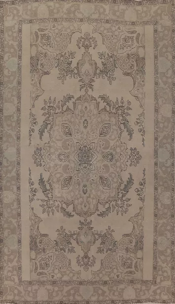Distressed Wool Tabriz Persian Area Rug 6x10