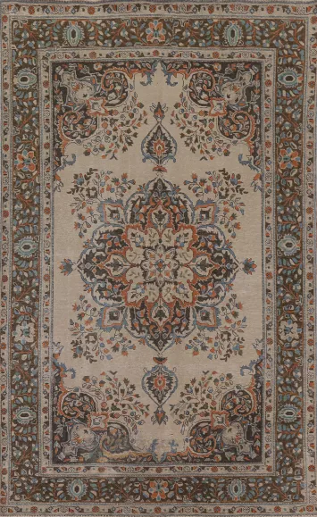 Handmade Wool Tabriz Persian Area Rug 6x10