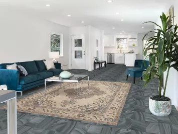 Distressed Wool Tabriz Persian Area Rug 6x9