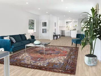 Geometric Heriz Persian Area Rug 7x10