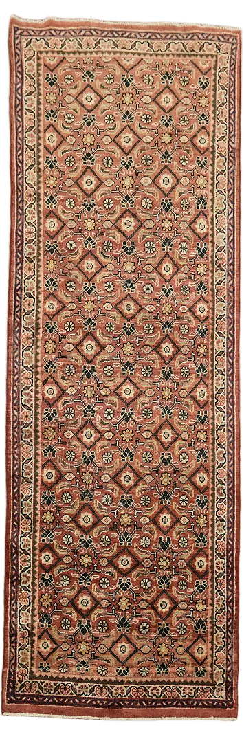 All-Over Wool Mahal Persian Runner Rug 3x10