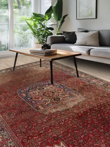 Antique Persian Bidjar Area Rug 7x11