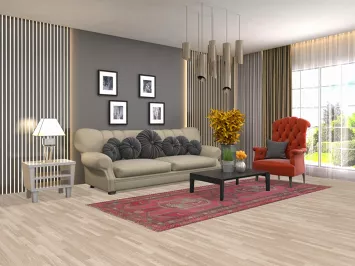 Tribal Fuchsia Meshkin Persian Runner Rug 4x9