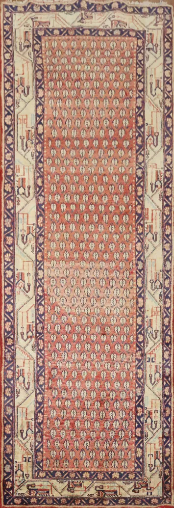 All-Over Botemir Persian Runner Rug 4x10