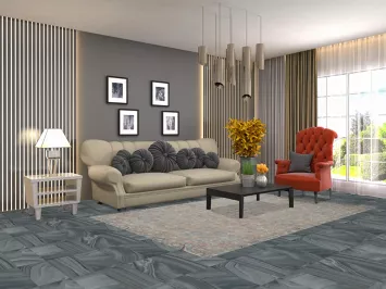 Distressed Floral Tabriz Persian Area Rug 5x8