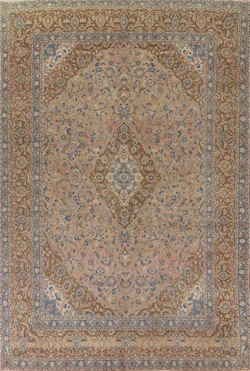Traditional Mashad Persian Area Rug 9x13