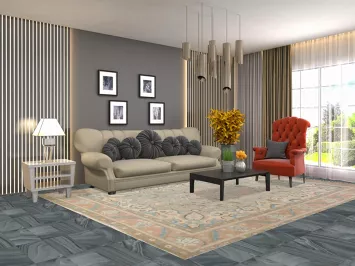 Distressed Wool Tabriz Persian Area Rug 8x11