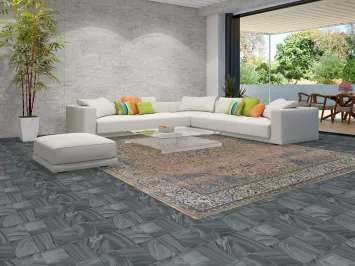 Distressed Floral Sarouk Large Persian Rug 11x14