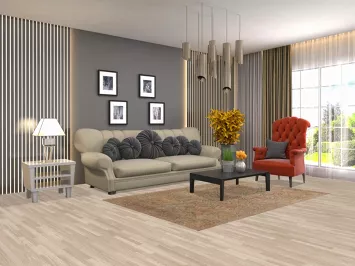 Vintage Floral Mashad Persian Area Rug 5x7