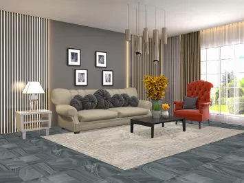 Distressed Wool Tabriz Persian Area Rug 6x10