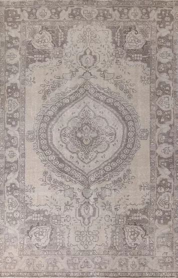 Vintage Wool Tabriz Persian Area Rug 6x9