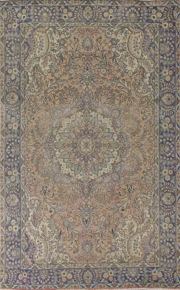 Vintage Wool Tabriz Persian Area Rug 6x10