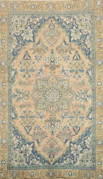 Vintage Wool Tabriz Persian Area Rug 6x9