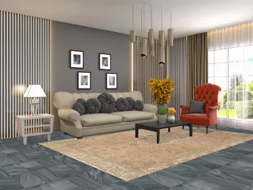 Vintage Wool Tabriz Persian Area Rug 6x10