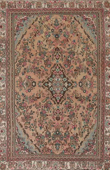 Handmade Wool Hamedan Persian Area Rug 6x9