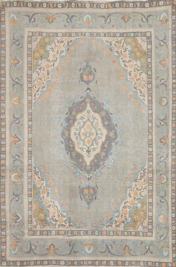 Handmade Wool Tabriz Persian Area Rug 7x9