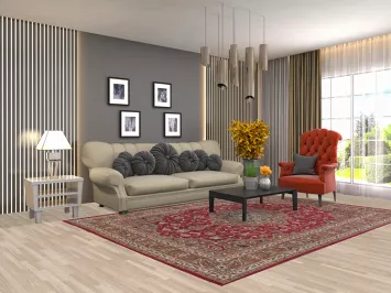 Vintage Tabriz Persian Area Rug 7x10