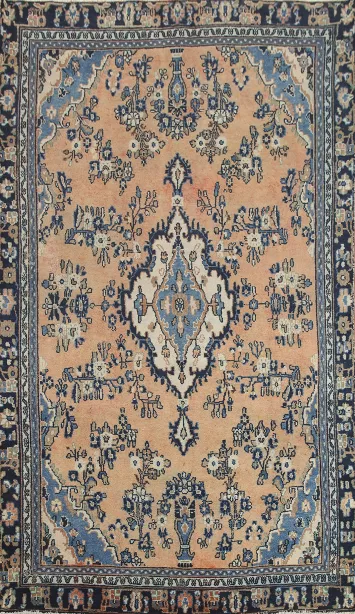 Vintage Wool Hamedan Persian Area Rug 6x9