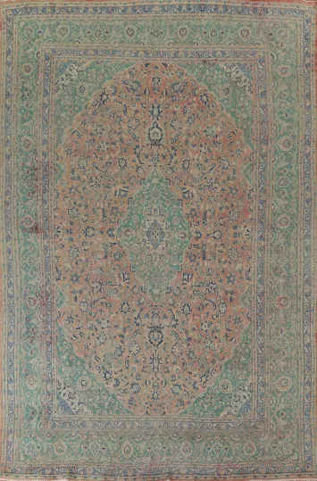 Traditional Mashad Persian Area Rug 9x13