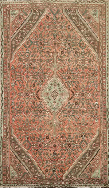 Geometric Hamedan Persian Area Rug 5x9