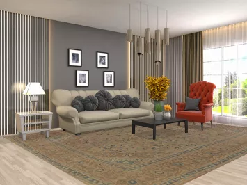 Traditional Mashad Persian Area Rug 10x13