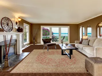 Vintage Floral Tabriz Persian Area Rug 9x13