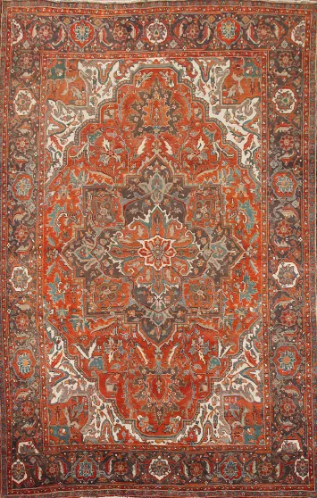 Vegetable Dye Wool Heriz Persian Area Rug 8x11